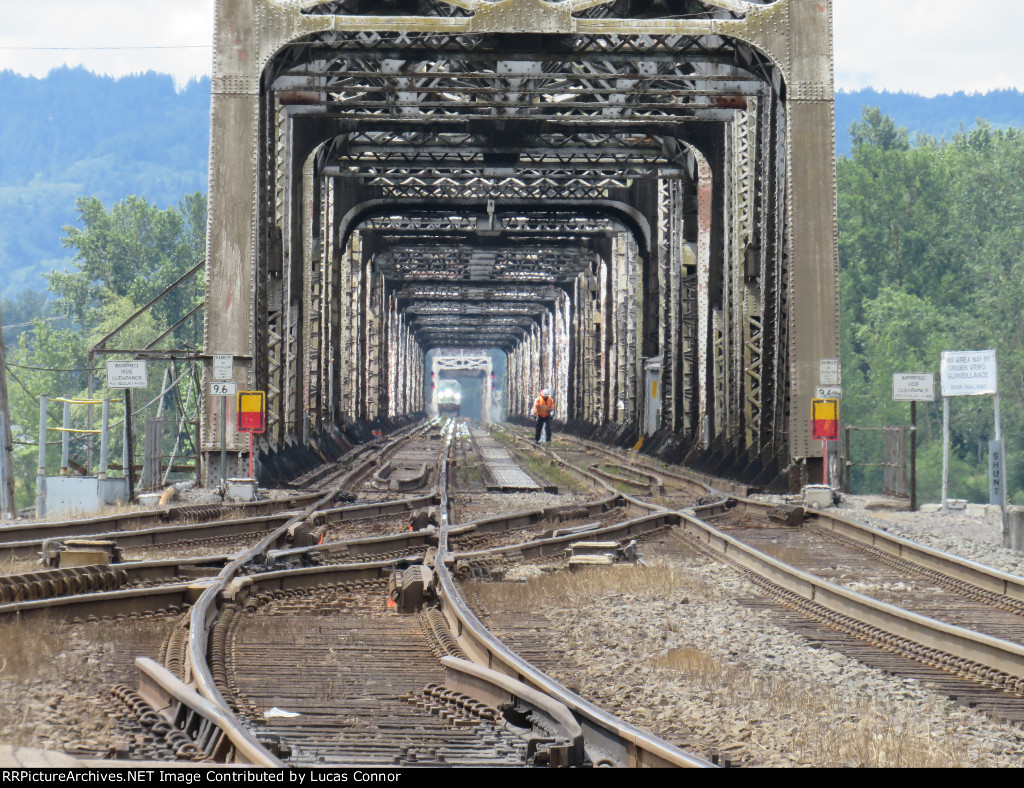 Amtrak Crosses The Columbia